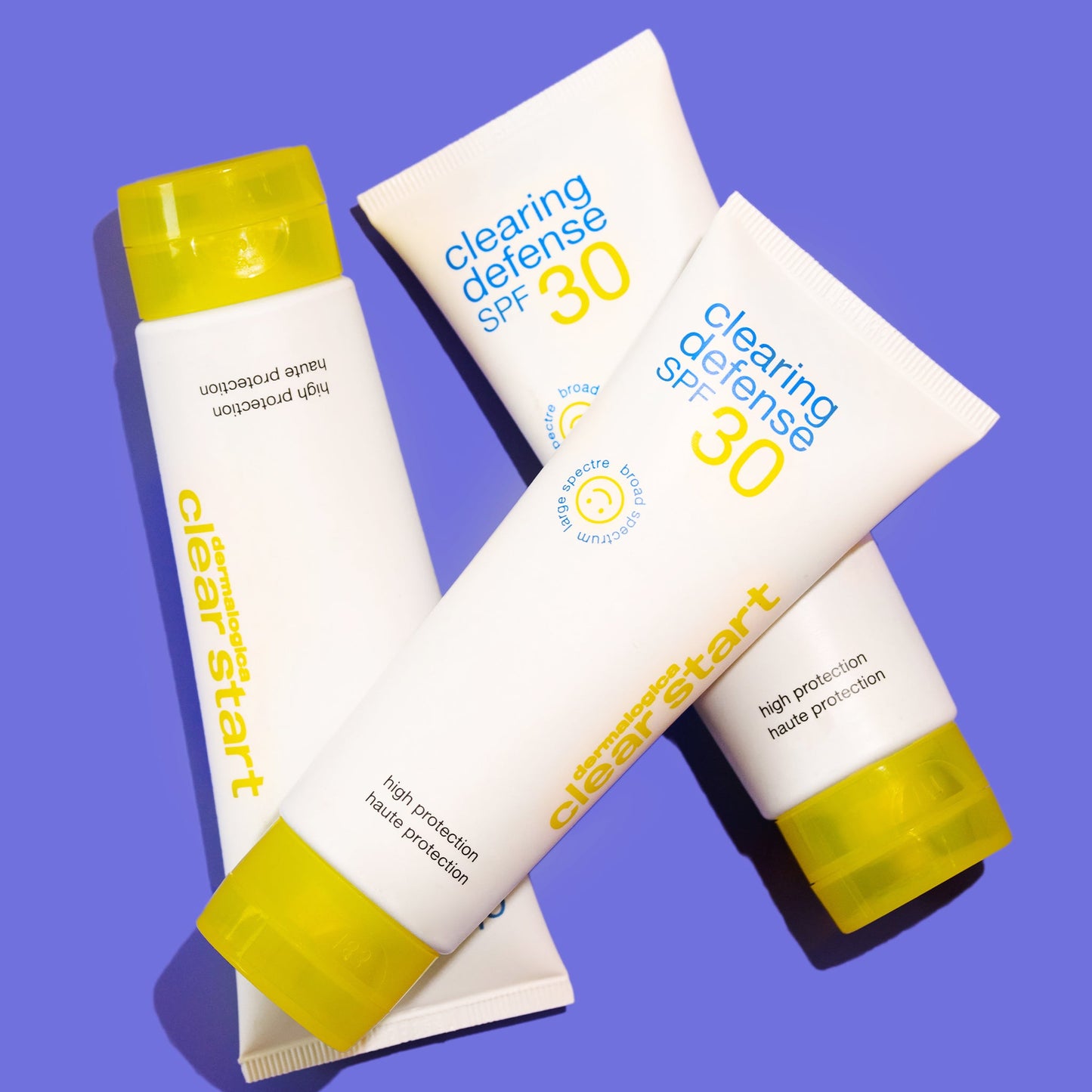 3 Clearing Defense SPF 30 bottles