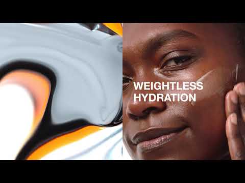 Text, Biolumin-C Gel Moisturizer. Weightless hydration. A woman spreads white gel onto her face. Instant brightening. Whenever your skin needs it. Hydrate brighter. Logo, dermalogica.